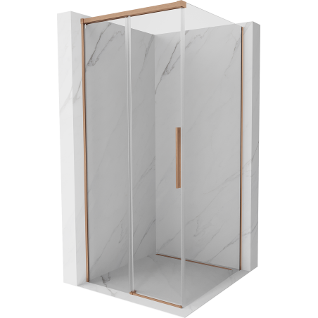 Mexen Rox cabină de duș culisantă 95 x 95 cm, transparentă, cupru periat - 8C2-095-095-65-00