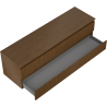 Mexen Rivel dulap de baie sub chiuvetă 160 cm cu blat, 2 sertare, canelurat, nuc - 91A20-16047-2-BFFC86