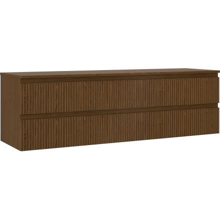 Mexen Rivel dulap baie sub chiuveta 160 cm cu blat, 2 sertare, striat, nuc - 91A20-16047-2-BFFC86