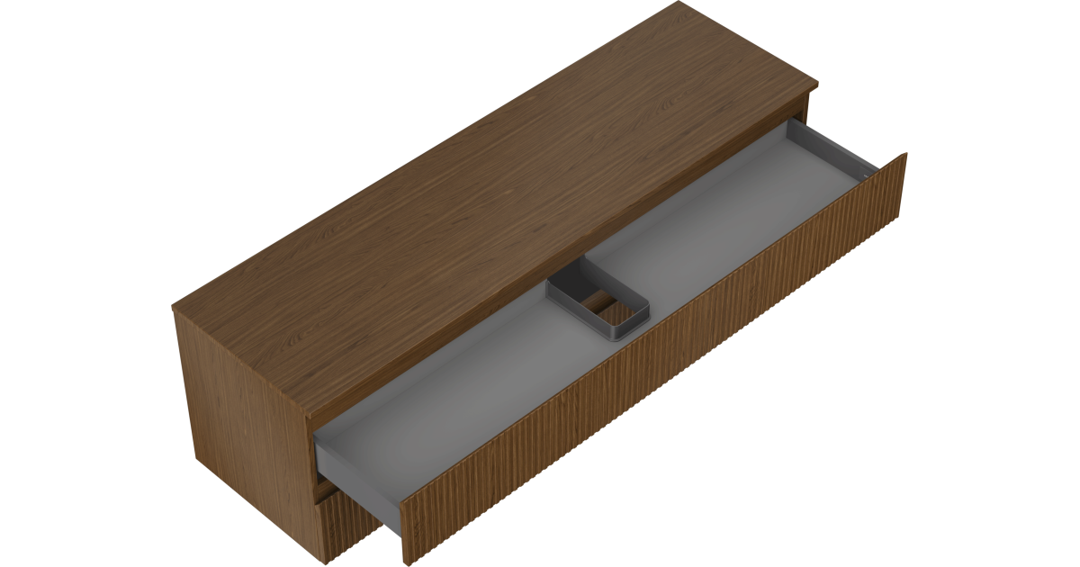 Mexen Rivel dulap baie sub chiuveta 160 cm cu blat, 2 sertare