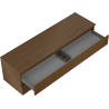 Mexen Rivel dulap de baie sub chiuvetă 160 cm cu blat, 2 sertare, canelurat, nuc - 91A20-16047-2-BFFC86