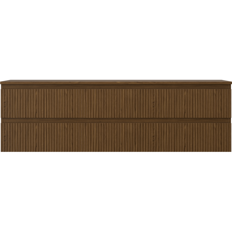 Mexen Rivel dulap baie sub chiuveta 160 cm cu blat, 2 sertare, striat, nuc - 91A20-16047-2-BFFC86