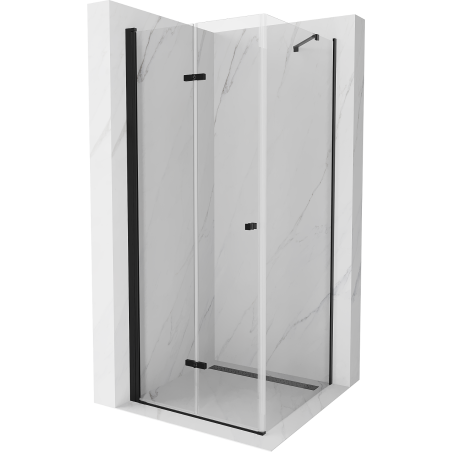 Mexen Lima cabina de duș pliabilă 80 x 80 cm, transparentă, neagră - 856-080-080-70-00