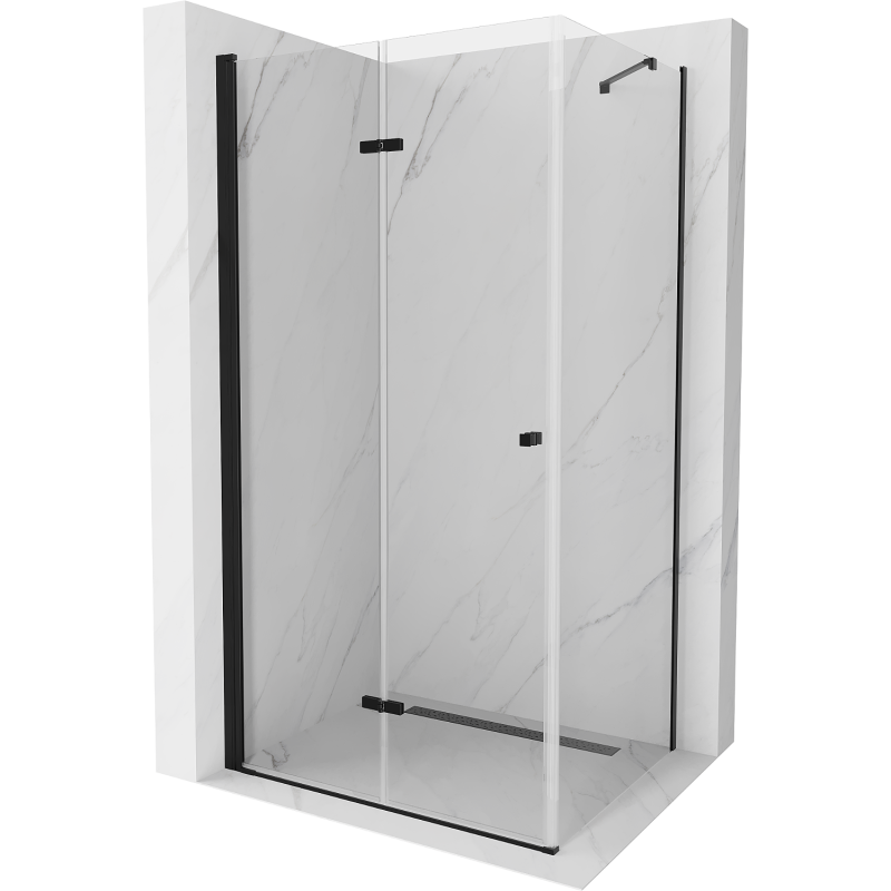 Mexen Lima cabină de duș pliabilă 80 x 90 cm, transparent, negru - 856-080-090-70-00