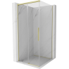 Mexen Rox cabină de duș glisantă 95 x 95 cm, transparentă, auriu periat - 8C2-095-095-55-00