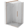 Cabină de duș glisantă Mexen Rox 150 x 100 cm, transparent, cupru periat - 8C2-150-100-65-00