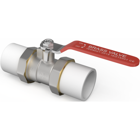 Mexen PPR supapă cu bilă cu conectoare demontabile PP sudate pentru țevi PPR 25 x 25 - W97350-25-00