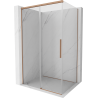 Mexen Rox cabină de duș glisantă 130 x 120 cm, transparent, cupru periat - 8C2-130-120-65-00