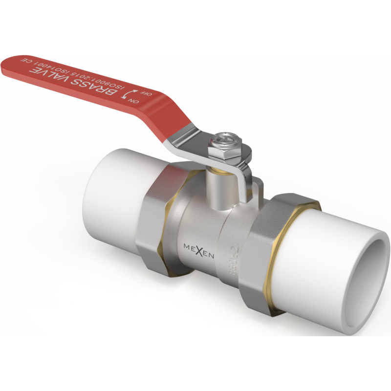 Mexen PPR ventil cu bilă cu racorduri PP sudat pentru țevi PPR 50 x 50 - W97350-50-00