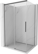 Mexen Rox cabină de duș glisantă 100 x 80 cm, transparentă, gri armat periat - 8C2-100-080-66-00