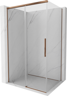 Mexen Rox cabină de duș glisantă 130 x 85 cm, transparentă, aur roz - 8C2-130-085-60-00