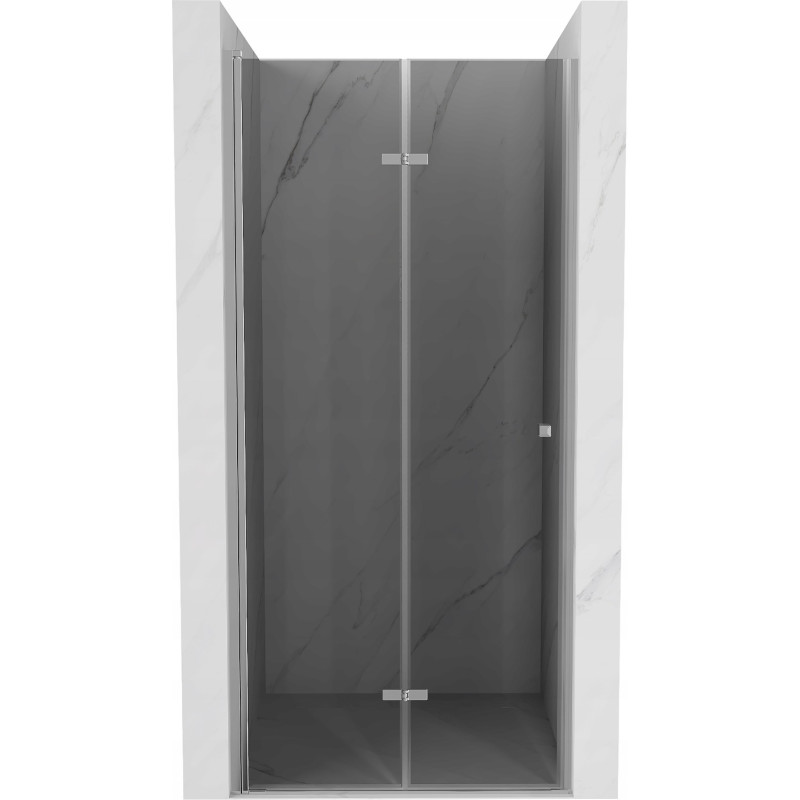 Mexen Lima 120 cm-es összecsukható zuhanyajtó, grafit, króm - 856-120-000-01-40