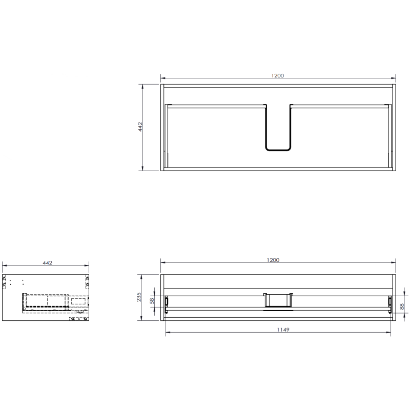Mexen Orio dulap baie 120 cm cu chiuvetă Otis, 1 sertar, alb lucios - 91A10-12023-1-BF00-W18M00