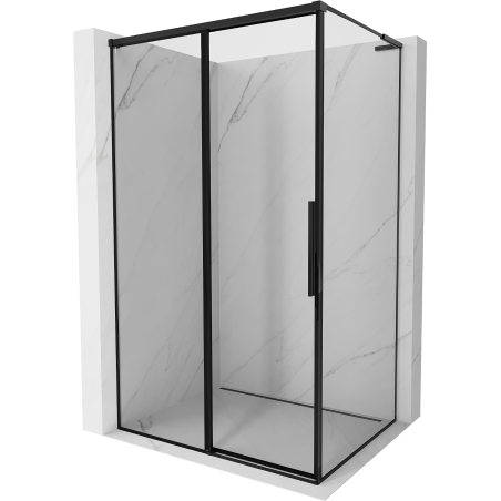 Mexen Rox L balra csúsztatható zuhanykabin 110 x 120 cm, fekete keret, fekete - 8C2L-110-120-70-70-L