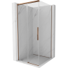 Mexen Rox tolóajtós zuhanykabin 90 x 90 cm, átlátszó, rózsaarany - 8C2-090-090-60-00