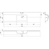 Mexen Orio dulap baie 160 cm cu lavoar Otis, 1 sertar, negru mat - 91A10-16023-1-BF71-W18M71
