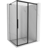 Mexen Rox L tolóajtós zuhanykabin jobb 95 x 75 cm, fekete keret , fekete - 8C2L-095-075-70-70-P
