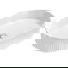 Mexen Grovo lavoar pe blat canelat 49 x 31 cm, alb - 22304900