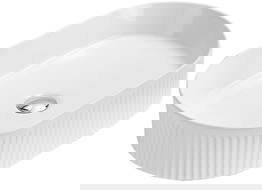 Mexen Grovo lavoar montat pe blat canelat 49 x 31 cm, alb - 22304900