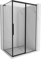 Mexen Rox L cabină de duș culisantă dreapta 100 x 80 cm, cadru negru, negru - 8C2L-100-080-70-70-P
