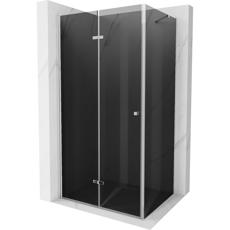 Mexen Lima cabina de duș pliantă 100 x 80 cm, grafit, crom - 856-100-080-01-40