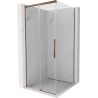 Mexen Rox cabină de duș glisantă 95 x 95 cm, transparent, aur roz - 8C2-095-095-60-00