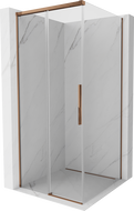 Mexen Rox cabină de duș glisantă 95 x 95 cm, transparent, aur roz - 8C2-095-095-60-00