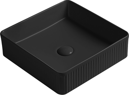 Mexen Grovo lavoar pe blat cu striatii 41 x 41 cm, negru mat - 22304185