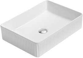 Mexen Grovo lavoar pe blat cu caneluri 50 x 34 cm, alb - 22305000