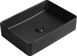 Mexen Grovo chiuvetă deasupra blatului riplată 50 x 34 cm, negru mat - 22305085