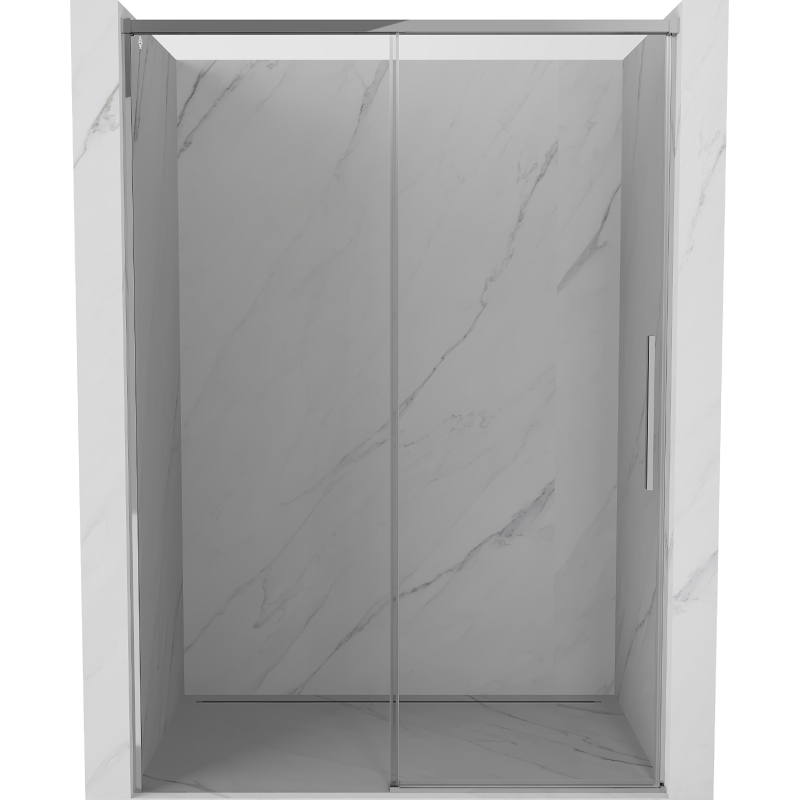 Mexen Rox 140 cm-es tolóajtós zuhanyajtó, átlátszó, króm - 8C2-140-000-01-00