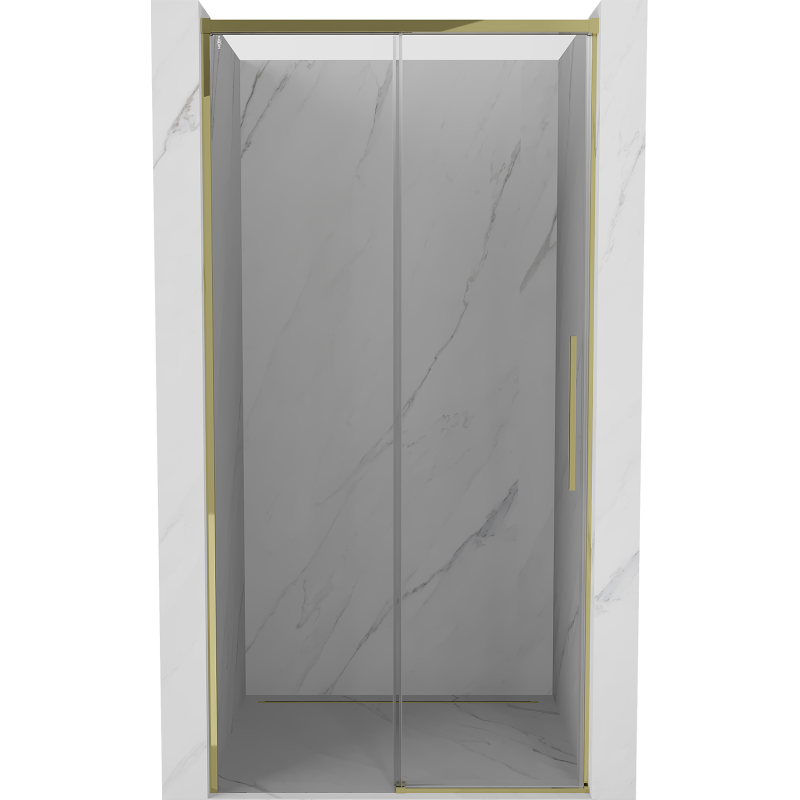 Mexen Rox uși de duș glisante 130 cm, transparente, aurii - 8C2-130-000-50-00