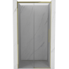 Mexen Rox uși de duș glisante 130 cm, transparente, aurii - 8C2-130-000-50-00