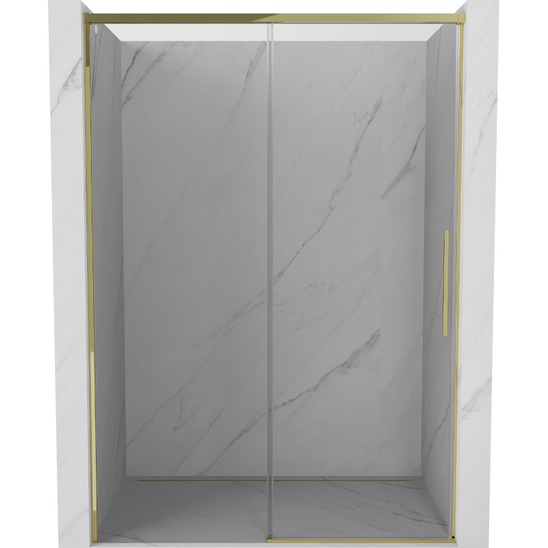 Mexen Rox uși de duș glisante 155 cm, transparent, aurii - 8C2-155-000-50-00