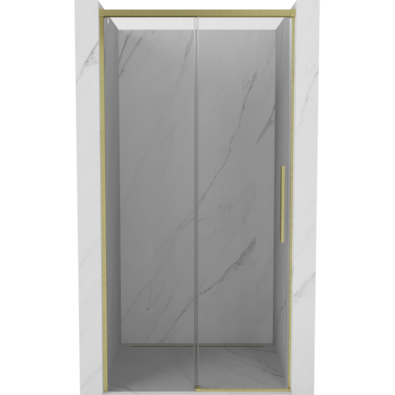 Mexen Rox uși de duș glisante 130 cm, transparent, auriu periat - 8C2-130-000-55-00