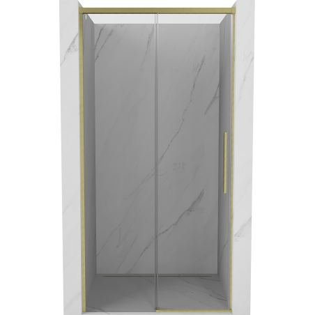 Mexen Rox uși de duș glisante 130 cm, transparent, auriu periat - 8C2-130-000-55-00