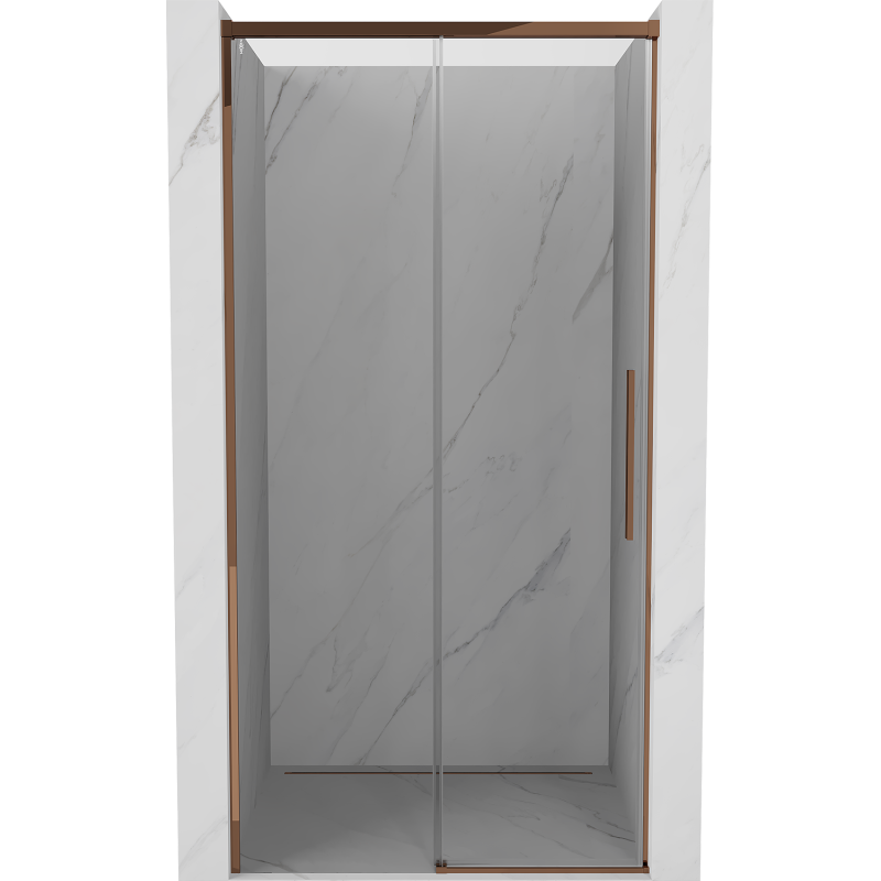 Mexen Rox uși de duș glisante 115 cm, transparente, aur roz - 8C2-115-000-60-00