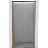 Mexen Rox uși de duș glisante 130 cm, transparente, aur roz - 8C2-130-000-60-00