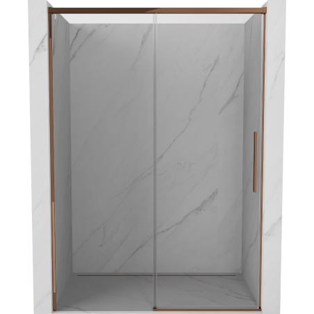 Mexen Rox uși de duș glisante 155 cm, transparente, aur roz - 8C2-155-000-60-00