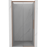 Mexen Rox uși de duș glisante 130 cm, transparente, cupru periat - 8C2-130-000-65-00