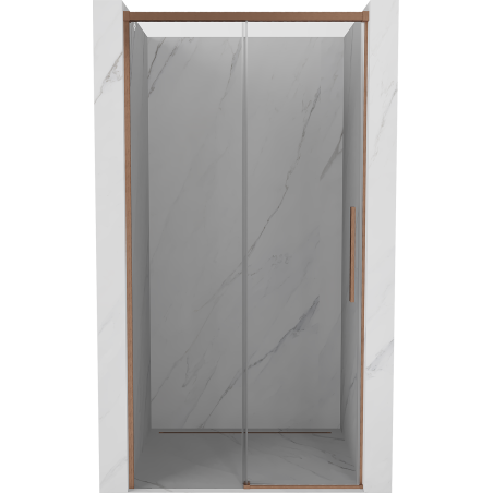 Mexen Rox ușă de duș glisantă 135 cm, transparentă, cupru periat - 8C2-135-000-65-00