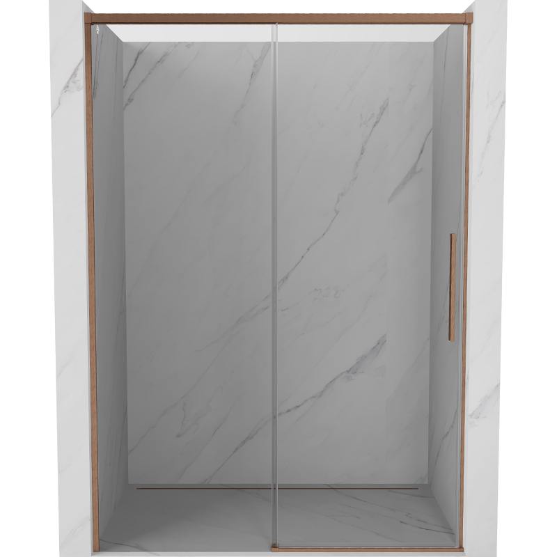 Mexen Rox uși de duș culisante 160 cm, transparent, cupru periat - 8C2-160-000-65-00