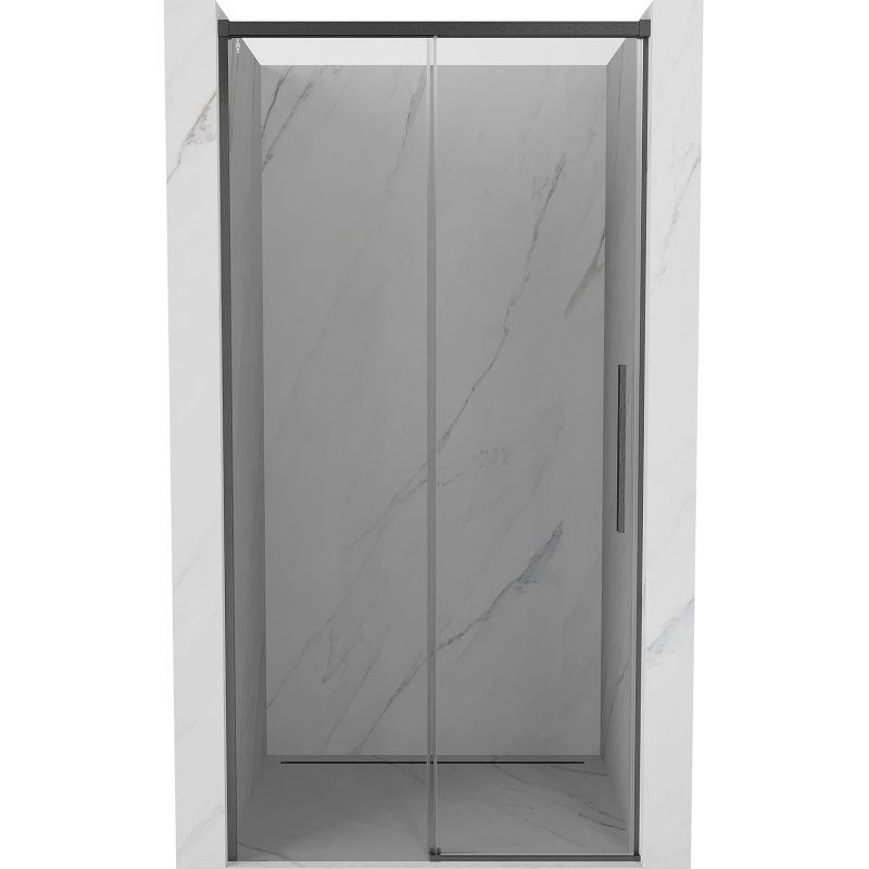 Mexen Rox uși de duș culisante 115 cm, transparent, gri armat periat - 8C2-115-000-66-00