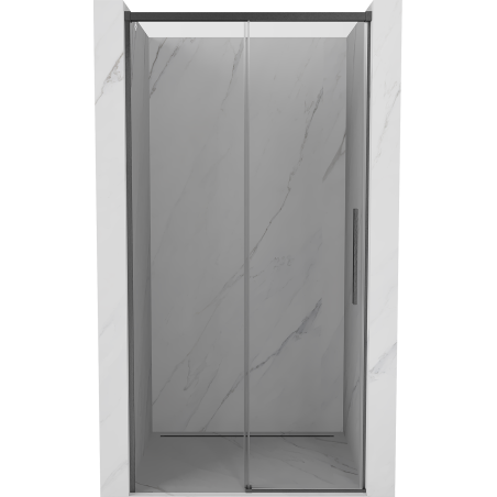 Mexen Rox uși de duș culisante 115 cm, transparent, gri armat periat - 8C2-115-000-66-00