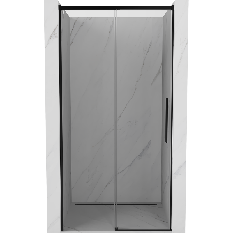 Mexen Rox uși de duș glisante 130 cm, transparente, negre - 8C2-130-000-70-00