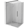 Cabină de duș glisantă Mexen Rox 135 x 120 cm, transparentă, gri tunarmat periat - 8C2-135-120-66-00