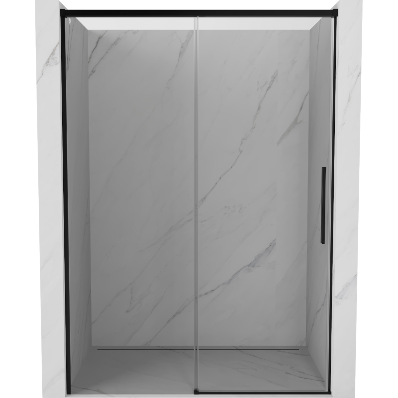 Mexen Rox uși de duș glisante 155 cm, transparent, negru - 8C2-155-000-70-00