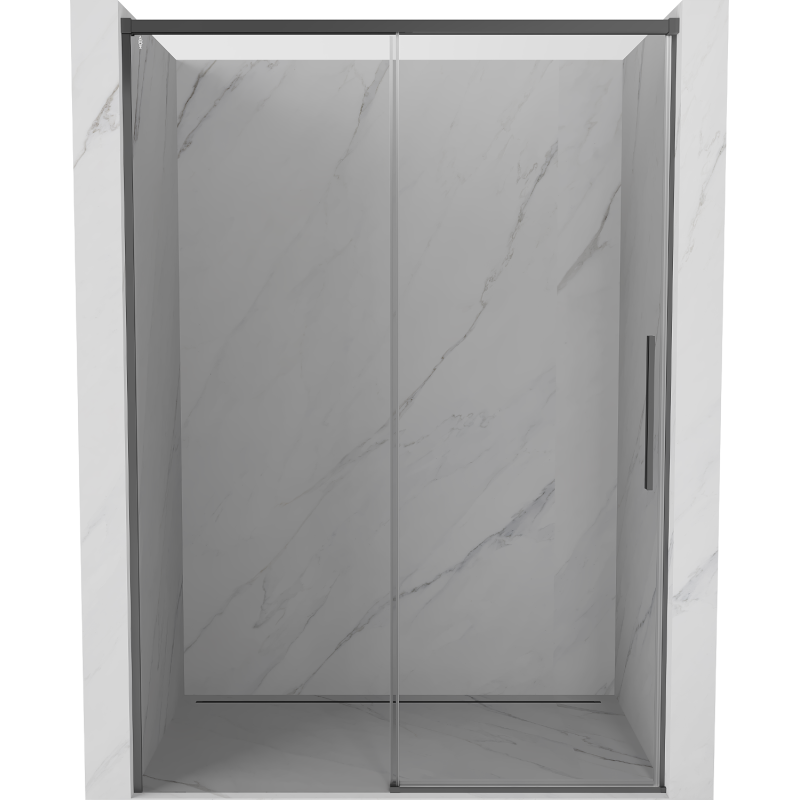 Mexen Rox uși de duș glisante 145 cm, transparente, gun metal - 8C2-145-000-95-00