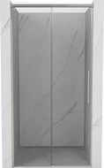 Mexen Rox tolóajtós zuhanyajtó 130 cm, átlátszó, kefélt nikkel - 8C2-130-000-97-00