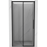 Mexen Rox uși de duș glisante stânga 135 cm, ramă neagră, negru - 8C2-135-000-70-70-L